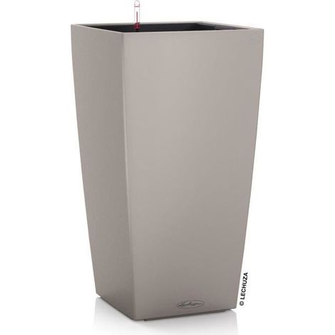 Vaso per piante LECHUZA Cubico Color 40 - kit completo, sabbia marrone (1/5)