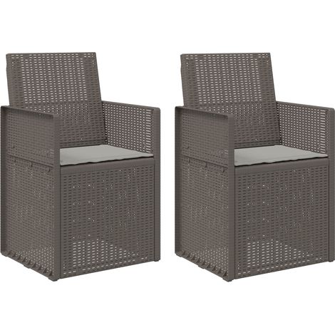 Lot de 2 Chaises d'extérieur - Chaisess de jardin salle à manger Gris clair PP fr2205 - Maison La Vie (1/5)
