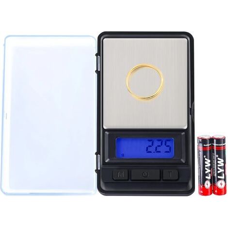 Balance de Precision 500g/0.01g, Mini Balance de Poche Balance de Cuisine, 5 Unités/Fonction de Tare, Petite Balance pour Bijoux, Or, Matières Médicinales, Ingrédients (1/3)