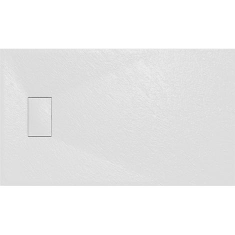 Aquariss SMC Slate Effect Shower Enclosure Tray Base 70cm Wide and Length 120cm White