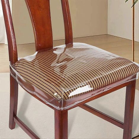 Set mit 4 wasserdichten Schutzhüllen für Esszimmerstühle, fleckenabweisend. (1/5)