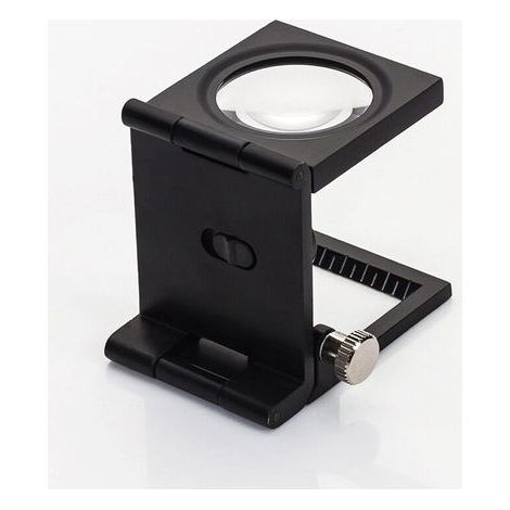 Mini Trois Loupe d'Écran Pliable 10X Loupe en Alliage de Zinc avec Échelle pour Outil de Bijoux Optique Textile 28mm (1/5)