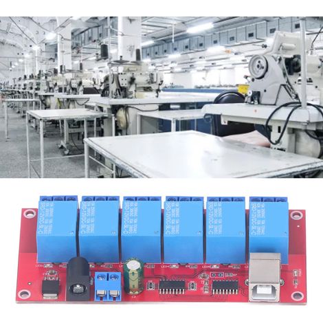 Treiberloses 6-Kanal-HID-USB-Relaismodul, 12-V-Computersteuerplatine (1/5)