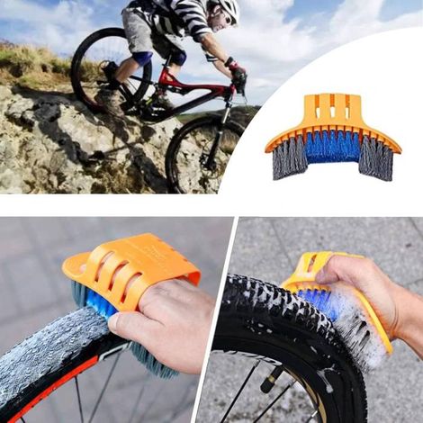 Kit de nettoyage de vélos Roxar, 7 pièces, pour chaîne, pneus et cadre (1/2)