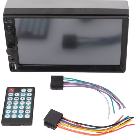 7in Autoradio Double Din MP5 Écran Tactile Bluetooth Mains Libres Caméra de Recul Support (1/5)
