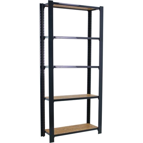 Officlick Moderne Metallregal Anthrazit 2100x800 mm