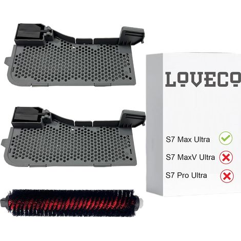 Filtre Eau Brosse Entretien Roborock S7 Max Ultra Station 2 Filtres 1 Brosse Rechange (1/5)
