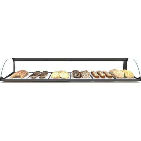 Vitrine Neutre Horizontale Vitre Arrondie - 840 à 1190 mm - SAYL (1/3)