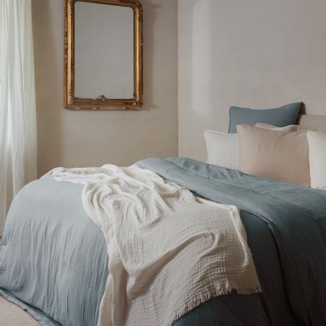 Parure de lit MILOS coton Taie 50x70 cm 240x220 cm (1/5)