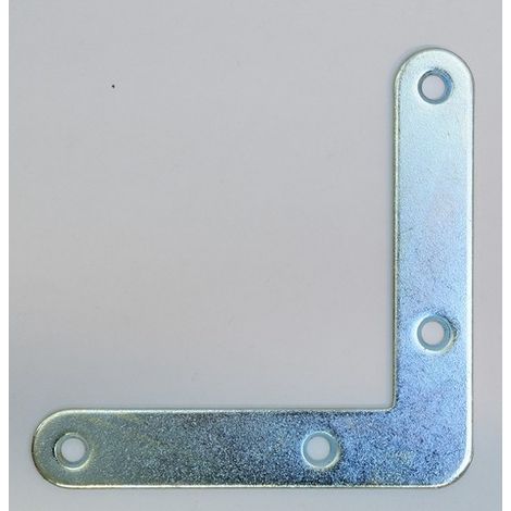 Équerre da cadre TORBEL - zinguée blanc - 100x100 mm - épaisseur 2mm (1/2)