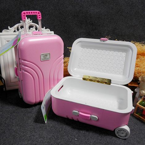 Tirelire en forme de valise, mini-valise à roulettes, décoration de bureau