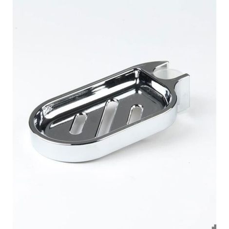 Porte-Savon - Pour Tuyau De Douche - Réglable - Fond Drainant - ABS Chromé - 1 Pièce (1/4)