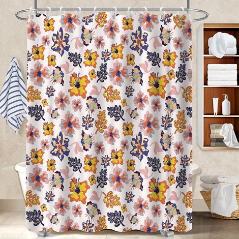 Rideau de bain en polyester 180x180 déco d‘intérieur rideau étanche pour maison de vacances au bord de la mer (1/5)