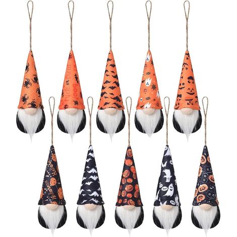 10 décorations d'Halloween à suspendre au sapin, pendentif sorcière (1/4)
