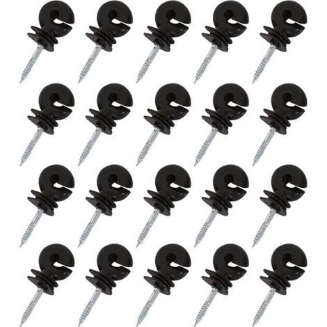Selbstschneidende Isolatoren für elektronische Zäune – 20er-Packung, für Landwirtschaft, Viehhaltung und sichere Befestigung (1/4)