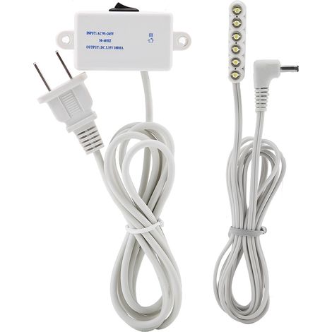 Lampe de travail LED 6 lampes 0.3W pour machine à coudre, avec base magnétique, prise CN 220V, éclairage de table, accessoire pratique, fixation stable, usage domestique. (1/5)