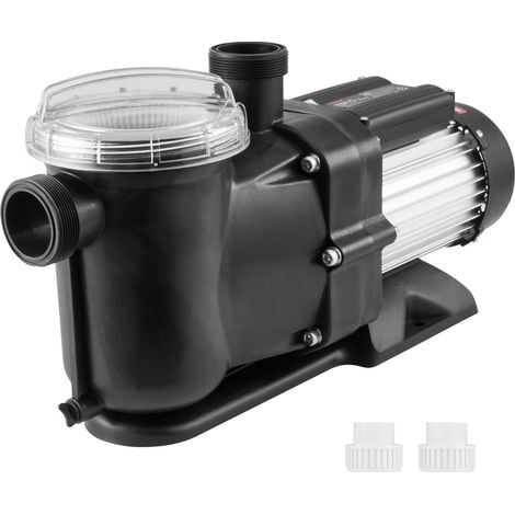 Schwimmbadpumpe 1,5 PS, 100 GPM max. Durchfluss, Einzelgeschwindigkeits-Poolpumpe, 220 V, 2850 U/min, 15 m max. Förderhöhe, Filterpumpe mit Filterkorb, für Aufstellpools, Whirlpools, Spas (1/5)