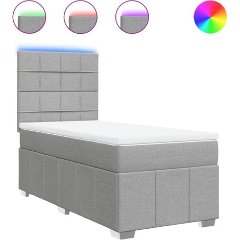 Maison Exclusive - Boxspringbett mit Matratze Hellgrau 90x190 cm