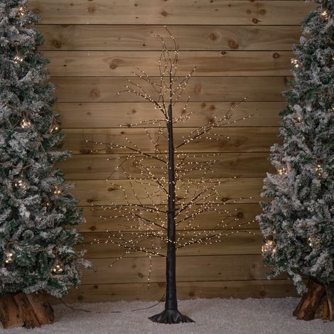 5ft (1.5m) Tall Light up Black Micro Dot Christmas Tree with 800 Warm White LEDs and Remote Control (1/5)