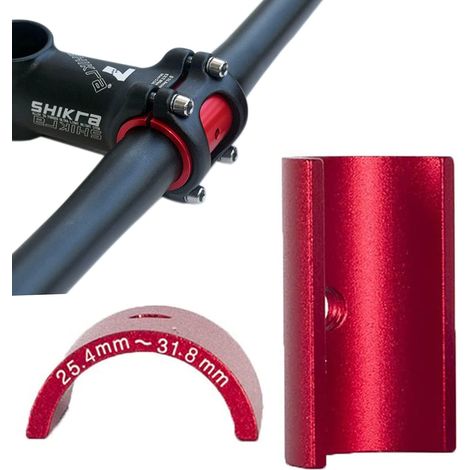 Adaptateur de potence de vélo, Guidon réducteur de Tige 31,8 mm à 25,4 mm en alliage d'aluminium, adapteur, entretoises, feuille de conversion pour guidon de VTT (1/5)