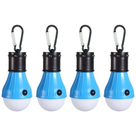 Lumières de tentePortabledirigéLumières de tente 4Emballage individuelAvec crochetLampe de secours ouragan, mousqueton bleu