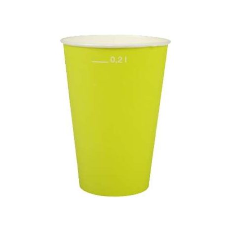 20 Bicchieri di carta "Verde limone"
