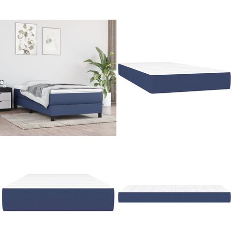 Matelas de lit à ressorts ensachés Bleu 100x200x20 cm Tissu - Matelas À Ressorts Ensachés - Matelas Confortable - Matelas Support Moyen Dur - Literie - Sommeil Réparateur - Home & Living (1/5)
