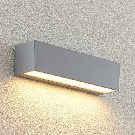[NEUWERTIG] B-Ware Lucande Lengo Led Wandleuchte 25 Cm Silber 1 Fl. Wandleuchte Außenwandleuchte Wa