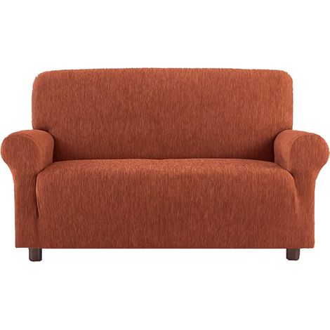 Copridivano Fashion Arancio Elasticizzato New York, Antigraffio, per Divani con Braccioli, Telo Divano Universale, Made in Italy Poltrona cm. 60-100