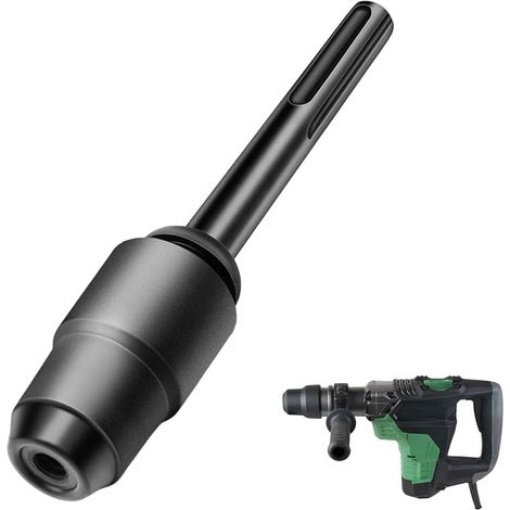 Adaptador convertidor de SDS-Max a SDS-Plus con mandril, adaptador de broca SDS Max a SDS Plus para martillo perforador (1/5)