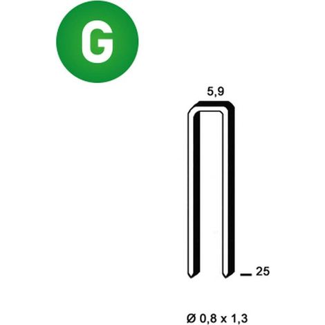 4 000 Agrafes Galvanisées K-25 - 5.9x25x0.8x1.3 mm - D-Work