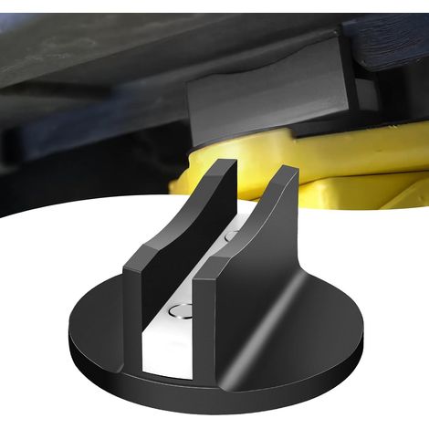 Passepoil de Levage magnétique Aluminium Universel Noir, 1 pièce Adaptateur de rail de guidage de châssis, accessoires de cric de sol, compatible avec des véhicules (1/5)