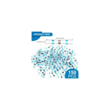 150 pezzi (blu, 16-14 AWG) Connettore a saldare per cavi, connettore a crimpare per automobili, motociclette e veicoli - Crezuo