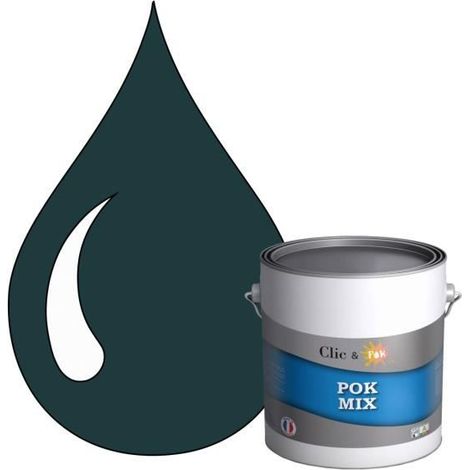 Peinture d'Accroche et Finition 2 en 1 - POK - POK MIX - Acrylique Satinée - RAL 6004 - 3L (1/4)