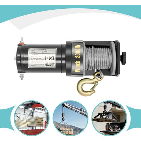 Treuil à Câble Électrique 900kg Palan Électrique Télécommande Filaire pour Garage, Entrepôt et Usine, Vitesse 4 m/min, Moteur 400 W (1/5)