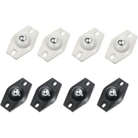 Lot de 8 Mini Roulettes Autocollantes Acier 360° - Pour Boîtes Rangement Petits Meubles Poubelles (1/5)