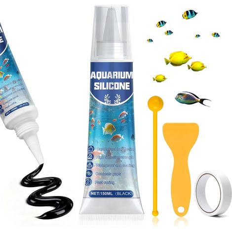 Silicone Aquarium, 150ML Colle Aquarium, Etanche, Haute Elasticité (1/5)