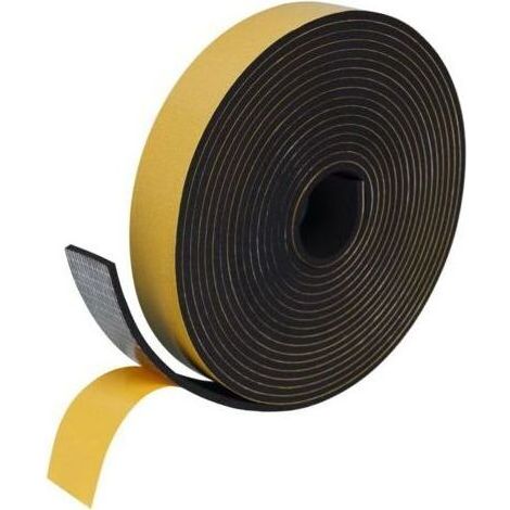 Joint Fenetre Isolation Anti Froid, Joint Isolation pour Porte Fenêtre autocollante pour portes, Joint Fenêtre Isolation du bruit, Joint de fenêtre Joint en Mousse(25mm x 3MM x 10M, Noir) (1/5)
