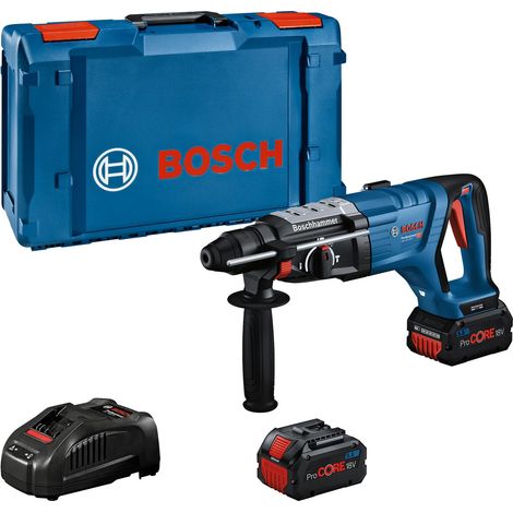 Bosch Professional 18V System Martello perforatore a batteria GBH 18V-28 D (KickBack Control, incl. 2 battl GBA 18V 5.5Ah, caricab. GAL 1880, panno pulizia, impug. suppl., calibro profondità, XL-BOXX) (1/5)
