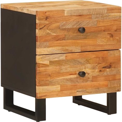 Bedside Cabinet Brown 40 x 33 x 46 cm Solid Mango Wood vidaXL