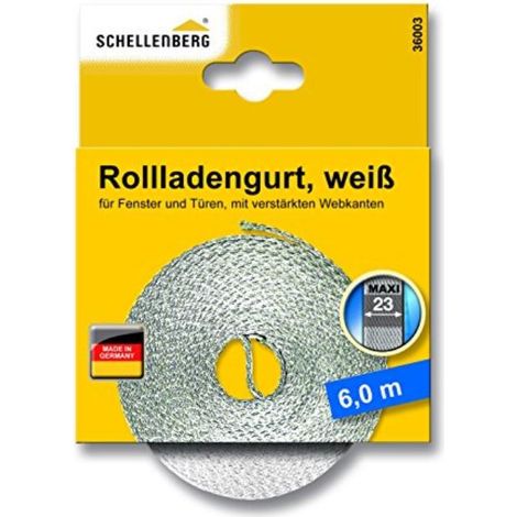 Schellenberg Rollladengurt weiß Breite 23 mm - Länge 6 m Rolladen & Zubehör