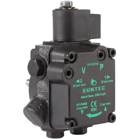 Pompe à fioul SUNTEC AUV 47L – Électrovanne en ligne – Raccordement monotube/bitube – Pression de livraison 9 bars – 3600 tr/min max – CBM (1/2)