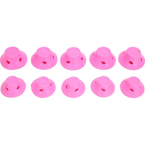 Rouleaux à Cheveux Sans Chaleur en Caoutchouc Rose - Outil de Coiffure pour Boucles et Vagues (1/5)