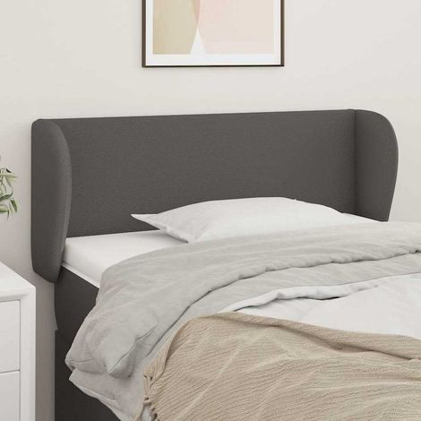 vidaXL Cabecero de cuero sintético gris 103x23x78/88 cm (1/5)