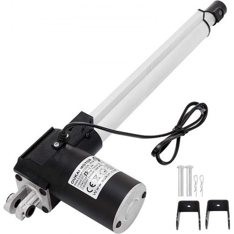 Attuatore lineare 12V DC 300MM di corsa Staffa di montaggio Motore elettrico per sollevamento per impieghi gravosi 6000N 5mm/s per poltrona reclinabile Tavolo TV Sollevatore Letto massaggiante Divano 