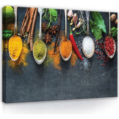 tableau pour cuisine épices herbes couverts 60x40 (1/3)