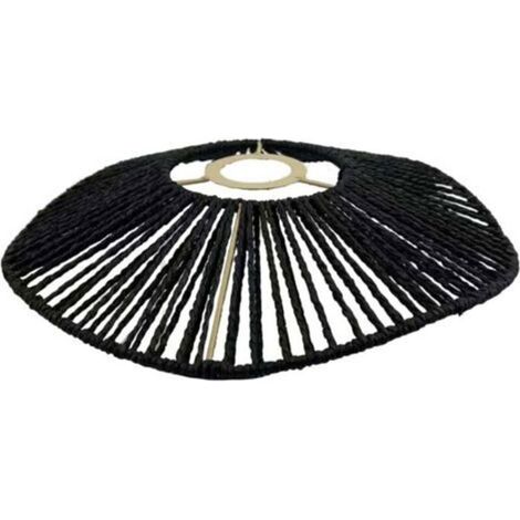 Abat-jour en corde tressée à la main, abat-jour rustique pour plafonnier, décoration artisanale, lampe de table, suspension po (1/4)