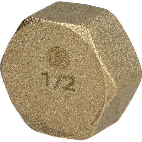 Bonnet 1/2’’ hexagonal laiton nu