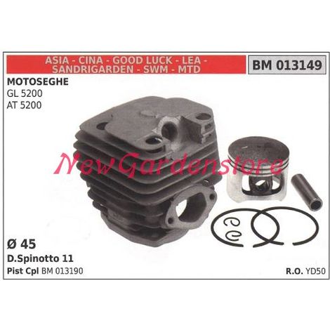 Cilindro pistone segmenti CINA motore motosega GL 5200 AT 5200 013149