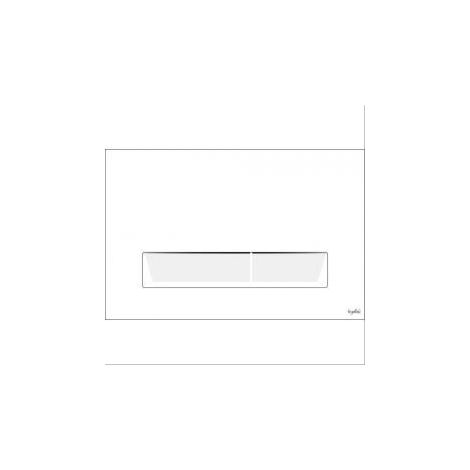 Plaque de commande chromée brillant double touche pour bâti-support Briand